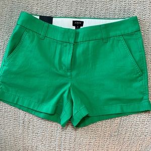 J Crew 3.5” Chino Shorts - Green - Size 2. Brand new with tags. Never worn.